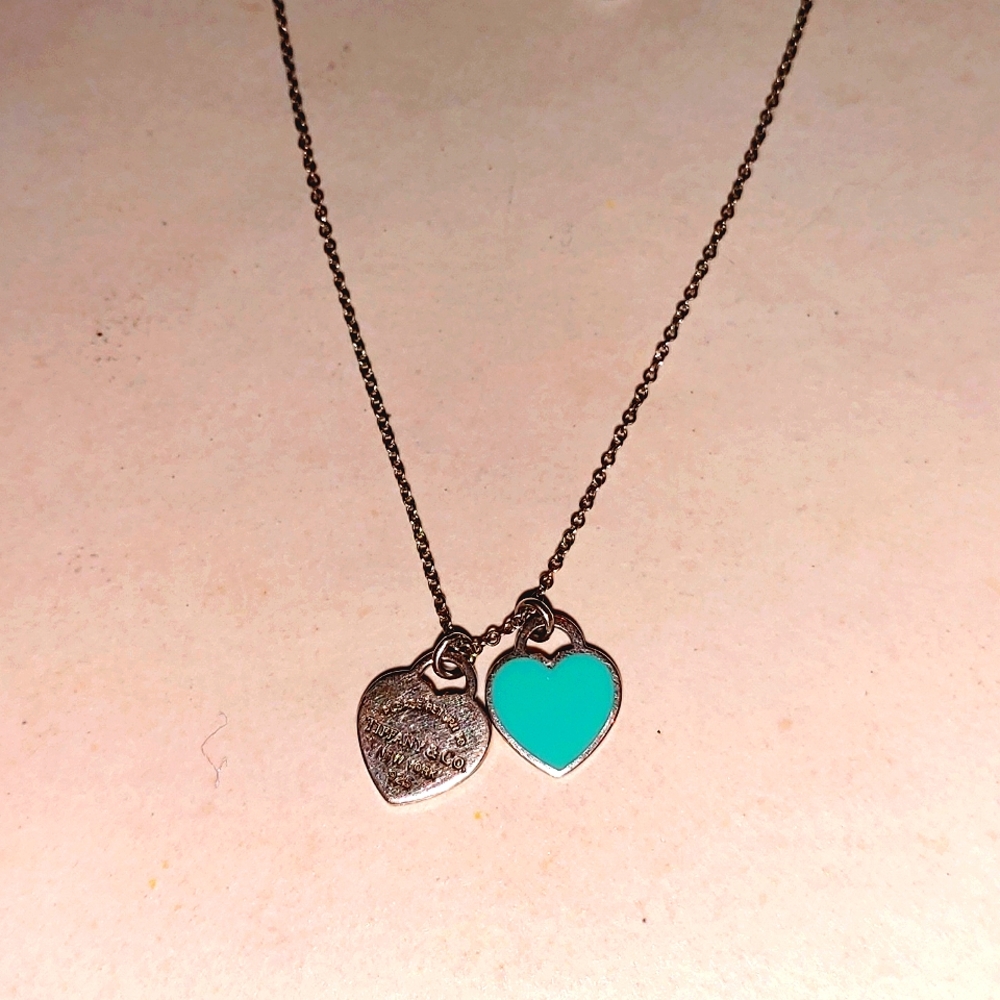 Tiffany and Co Double Heart Necklace Mini
